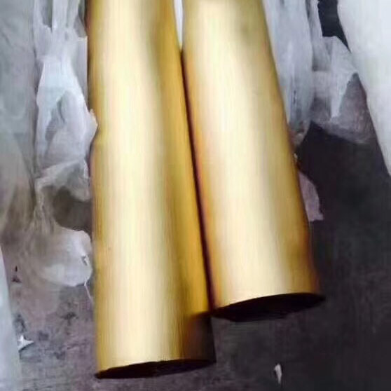 Golden stainless steel pipe tube