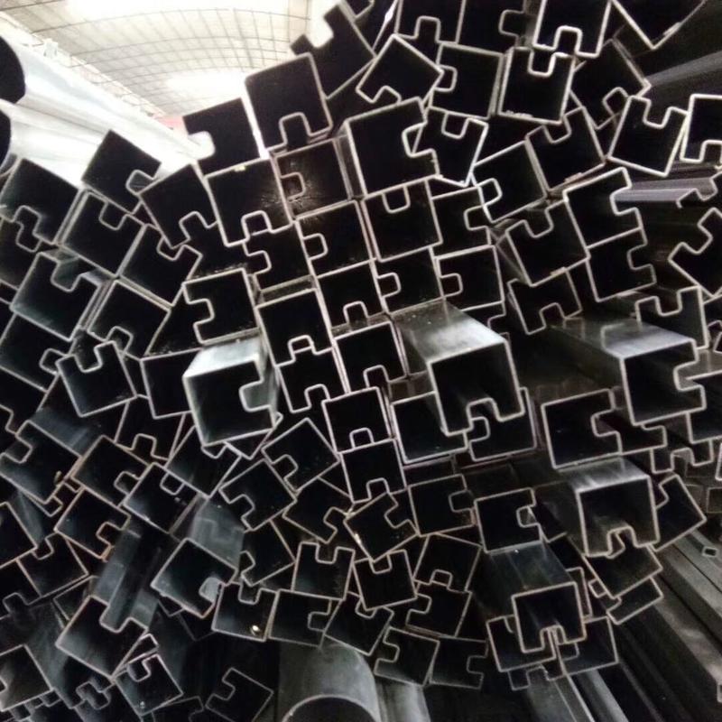 Single slotted stainless steel square pipe tube