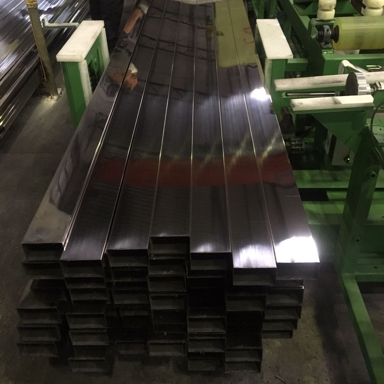 Polished rectangle stainless steel pipe tube